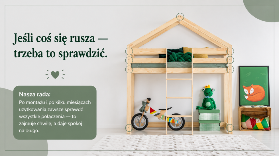 bezpieczeństwo dziecka lóżko antresola